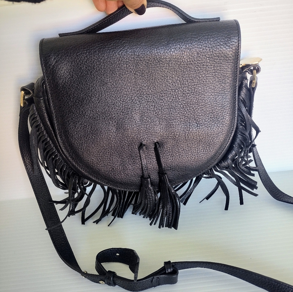 Meli Melo Fringe Leather Cross Body Purse